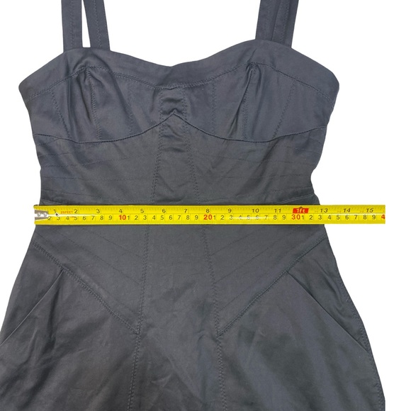 Mango Moments Gothic Chic Structured Black Cocktail Mini Dress Size 4 - Picture 12 of 12